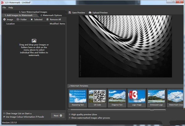 123 Watermark图片批量加水印工具 2.0.1软件截图（3）