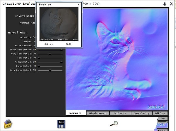 CrazyBump法线贴图制作软件 1.2软件截图（2）