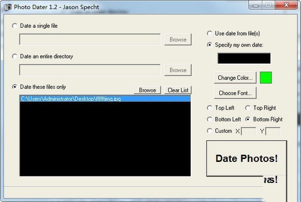 Photo Dater照片添加日期软件 1.2软件截图（1）