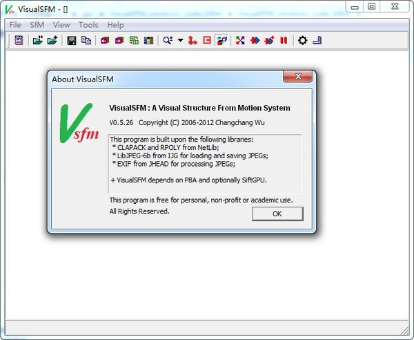 VisualSFM(SFM三维重建工具) 0.5.26绿色版64位软件截图（1）