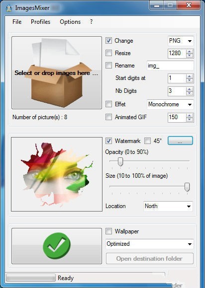 ImagesMixer图片批量加水印工具 4.1软件截图（1）