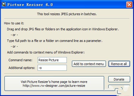 Picture Resizer右键修改图片大小尺寸 6.0软件截图（1）