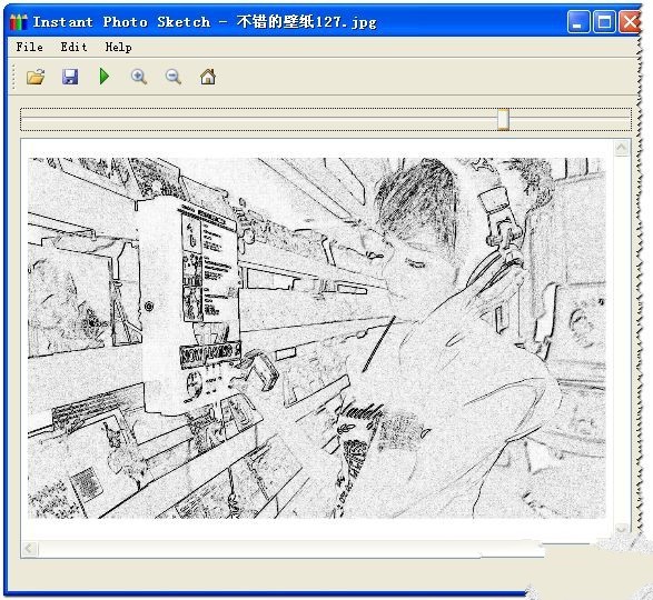 Instant Photo Sketch照片一键转换铅笔 2.0软件截图（1）