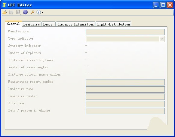 LDT Editor灯具参数编辑软件 1.1软件截图（1）