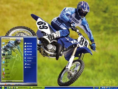 摩托车越野赛桌面主题 XP/VISTA/WIN7版软件截图（1）
