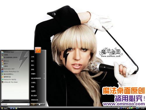 Lady gaga桌面主题 XP/VISTA/WIN7版软件截图（3）