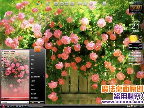 满架蔷薇一院香电脑桌面主题 XP/VISTA/WIN7版软件截图（3）