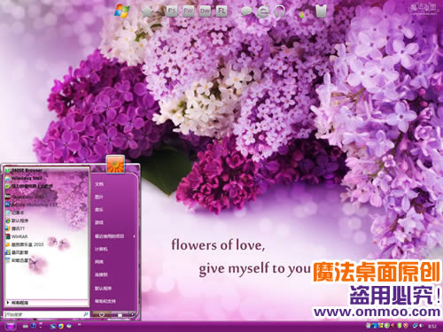 优雅花之爱电脑桌面主题 XP/VISTA/WIN7版软件截图（3）