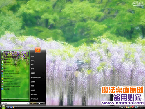 紫藤花开电脑桌面主题 XP/VISTA/WIN7版软件截图（3）