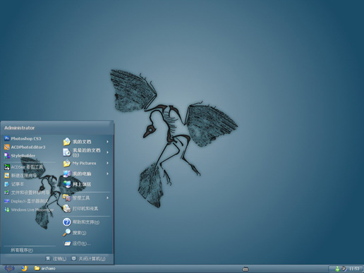 原始鸟主题 archaeo WinXP版软件截图（1）