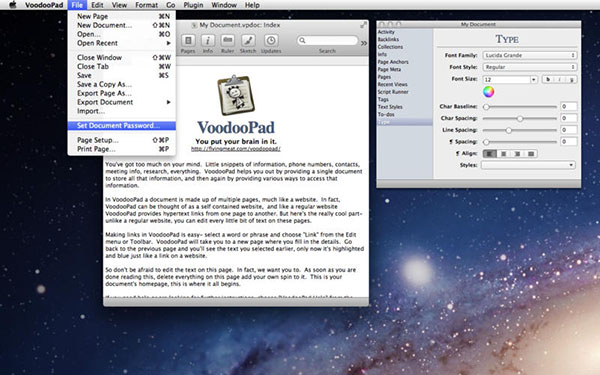 oodooPad For Mac 5.1.6软件截图（2）