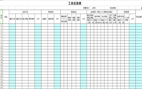 工资表模板软件截图（1）