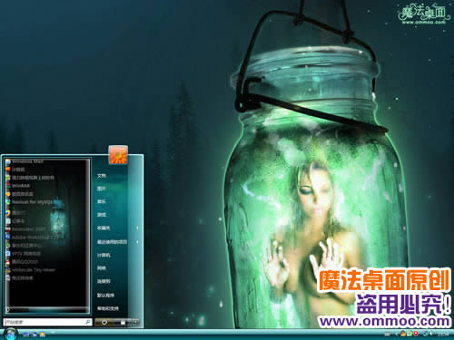 瓶中精灵电脑桌面主题 XP/VISTA/WIN7版软件截图（3）