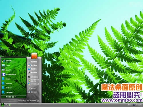 绿蕨电脑桌面主题 XP/VISTA/WIN7版软件截图（1）