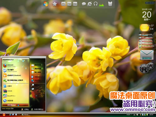 蕊寒香冷电脑桌面主题 XP/VISTA/WIN7版软件截图（1）