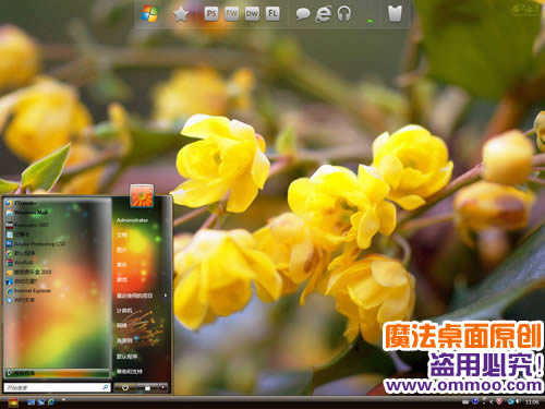 蕊寒香冷电脑桌面主题 XP/VISTA/WIN7版软件截图（3）