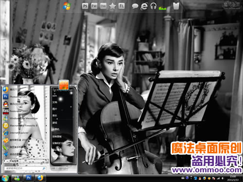 奥黛丽赫本电脑桌面主题 XP/VISTA/WIN7版软件截图（2）