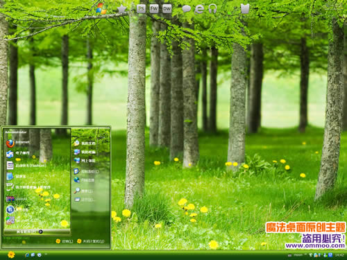 绿草如斯电脑桌面主题 XP/VISTA/WIN7版软件截图（1）