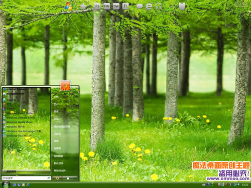 绿草如斯电脑桌面主题 XP/VISTA/WIN7版软件截图（3）