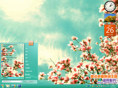 莫道流年花似锦电脑桌面主题 XP/VISTA/WIN7版软件截图（2）