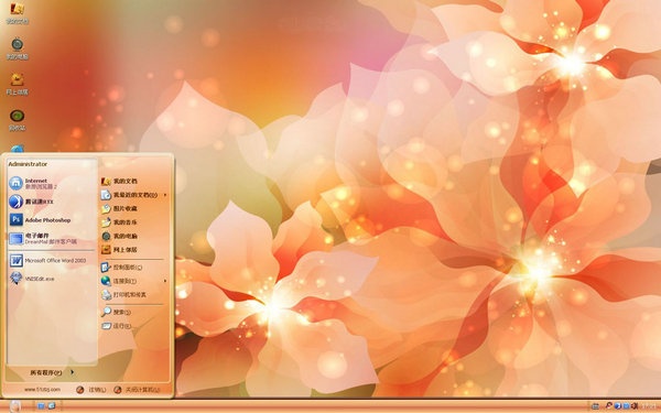 柔美花朵壁纸主题 XP版软件截图（1）