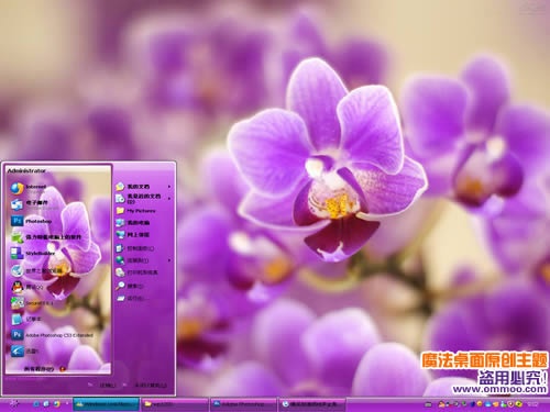 兰花香电脑桌面主题 XP/WIN7版软件截图（1）