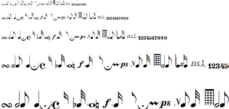 符号字体Musical Symbols软件截图（1）