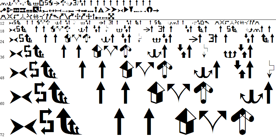 箭头字体软件截图（1）