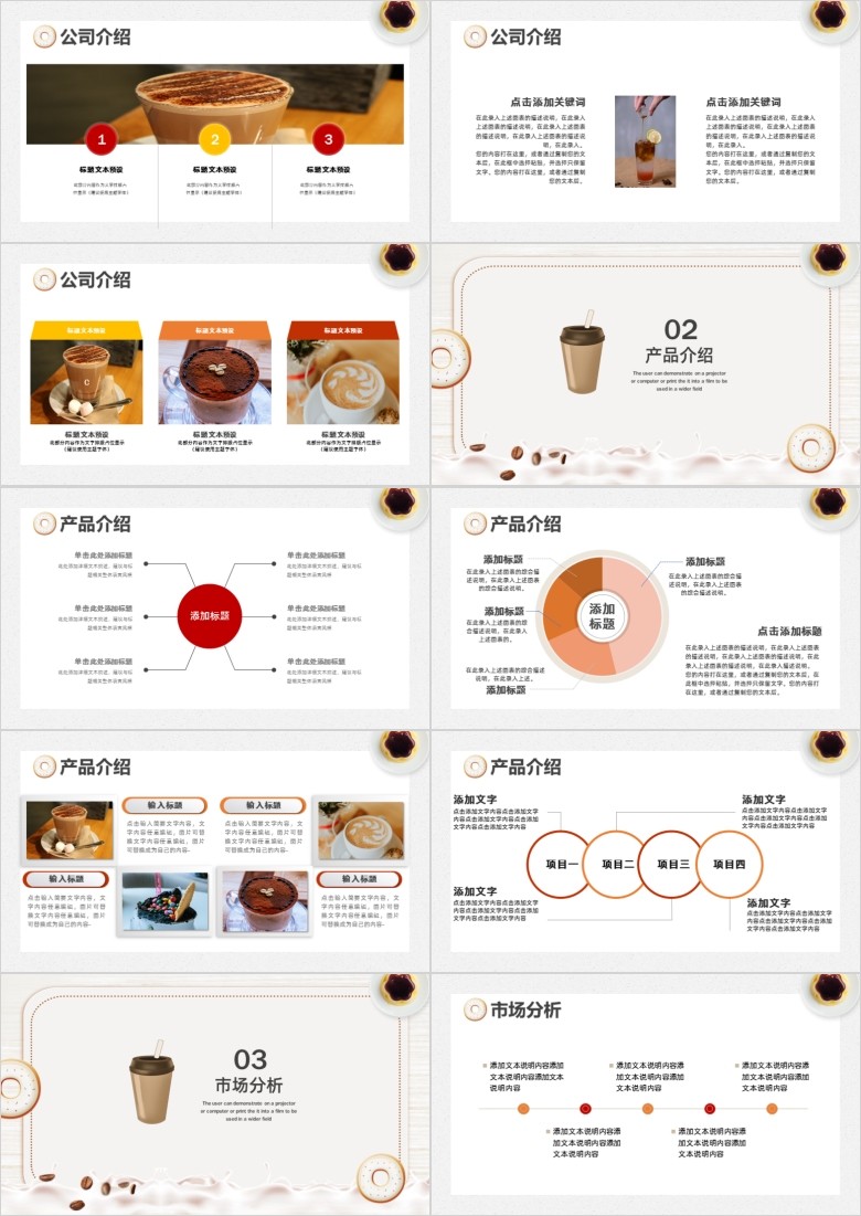 奶茶产品介绍PPT模板软件截图（2）