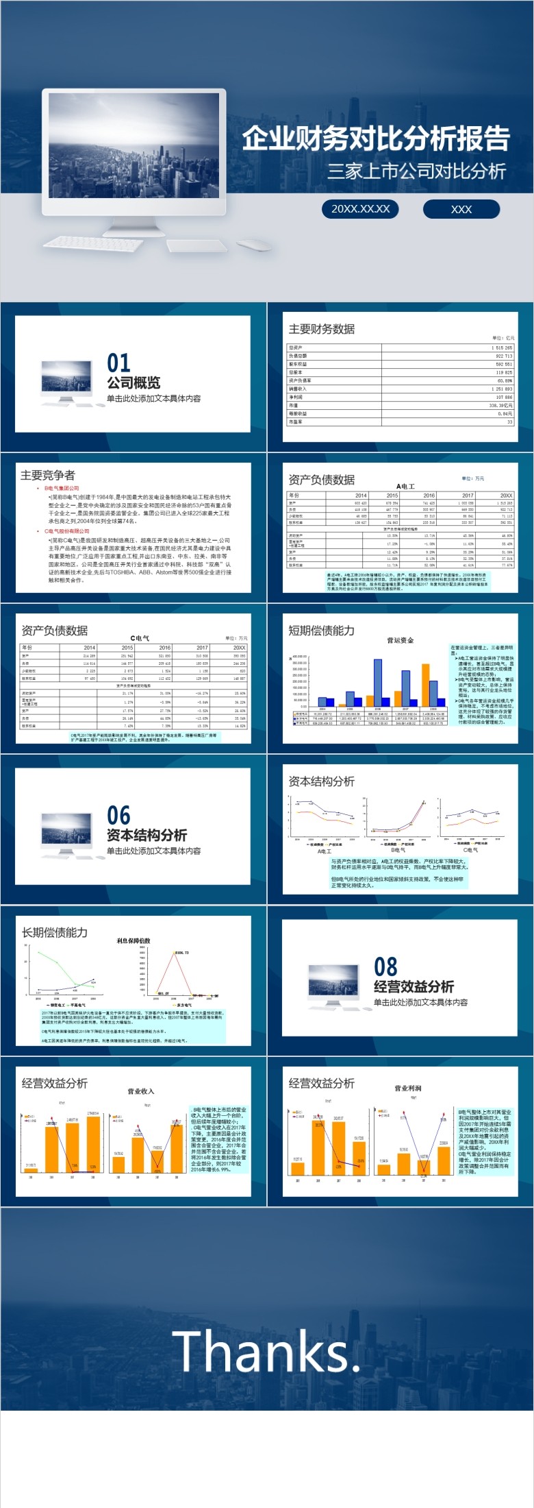 财务报告PPT模板软件截图（1）