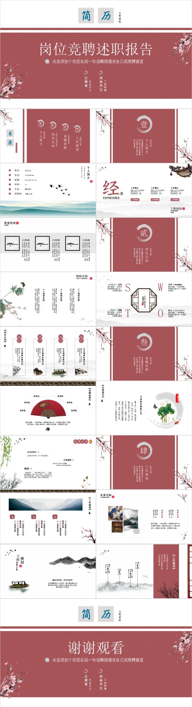 竞聘职位PPT模板软件截图（1）