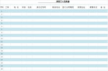 职工花名册模板