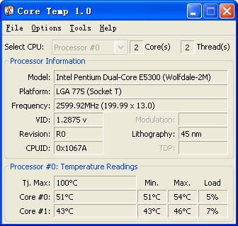 Core Temp 1.15.1软件截图（2）