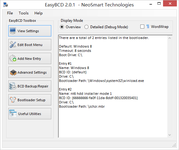 EasyBCD系统引导修复工具 2.4.0软件截图（1）