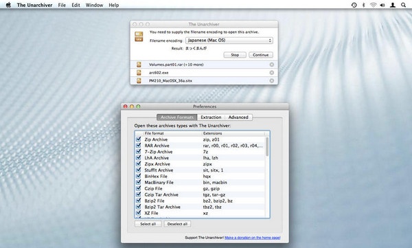 The Unarchiver For Mac 3.11.1软件截图（1）