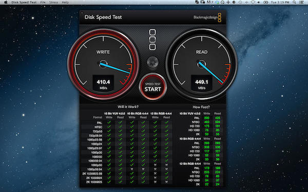 Blackmagic disk speed test For Mac 3.0软件截图（1）