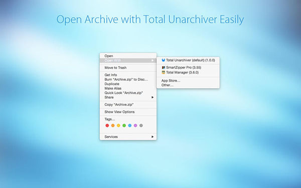 Total Unarchiver For Mac 1.0软件截图（1）