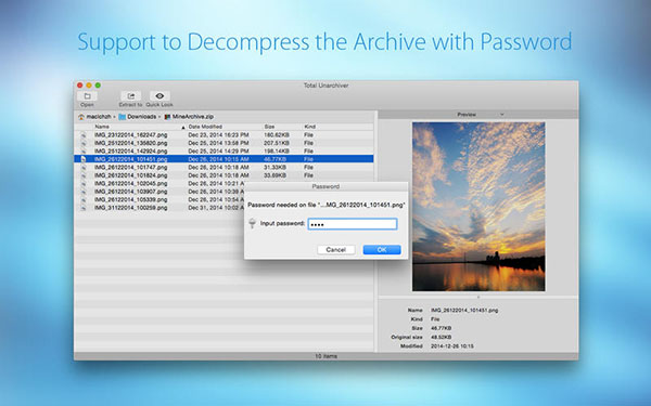 Total Unarchiver For Mac 1.0软件截图（2）