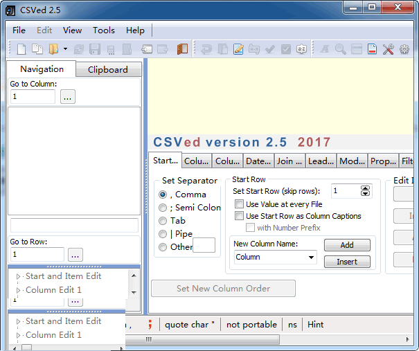 CSVed 2.5.2软件截图（1）