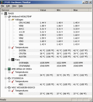 HWMonitor 32-bit 1.17软件截图（3）