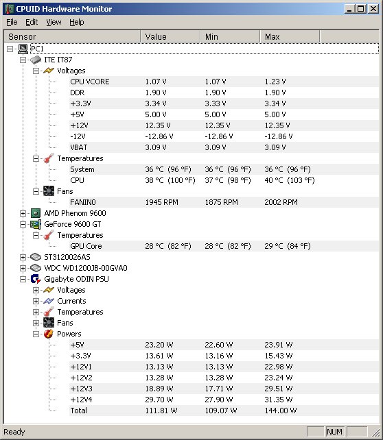 HWMonitor 32-bit 1.17软件截图（4）