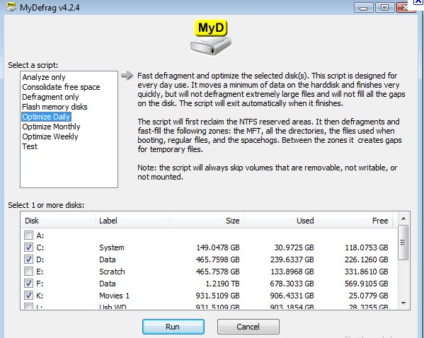 MyDefrag 4.3.1软件截图（1）