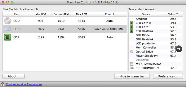 Macs Fan Control for Mac  1.4.7软件截图（1）