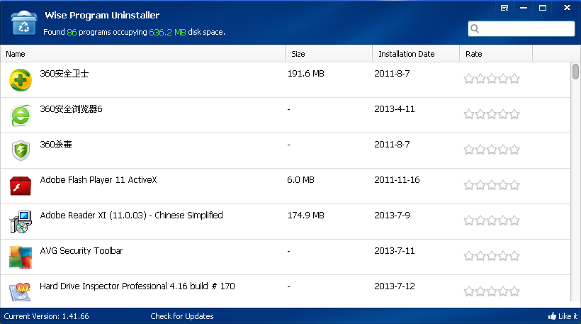 Wise Program Uninstaller 3.0.2软件截图（1）