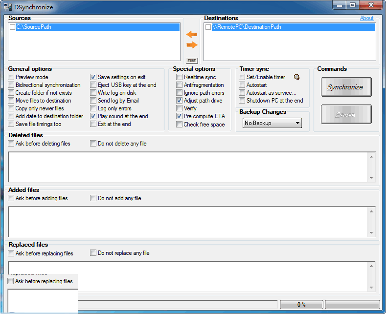 DSynchronize文件同步工具 2.48软件截图（1）