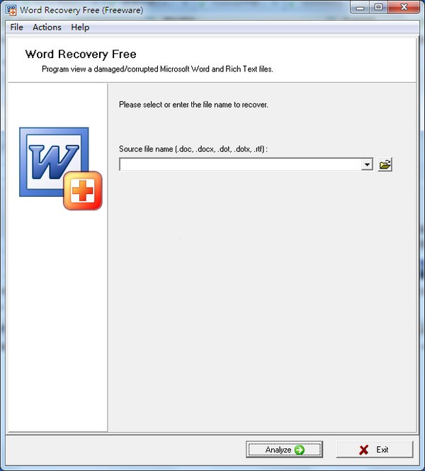 Word Recovery Free 1.0软件截图（1）