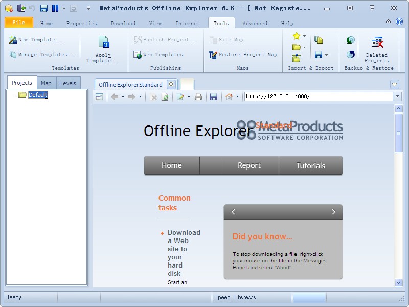 Offline Explorer Enterprise 7.7.4640软件截图（1）