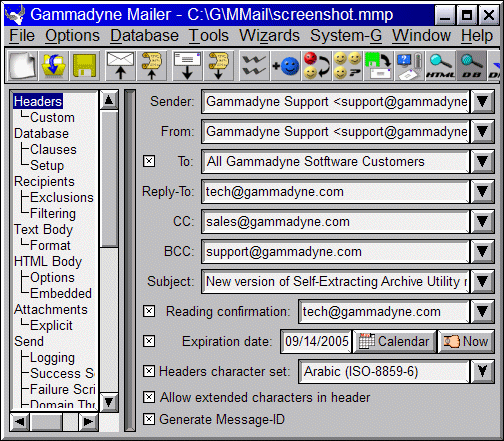 Gammadyne Mailer 64.0软件截图（1）