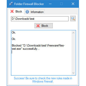 Folder Firewall Blocker 1.2软件截图（1）