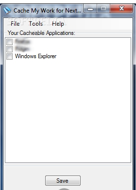 Cache My Work 1.2.0.0软件截图（1）